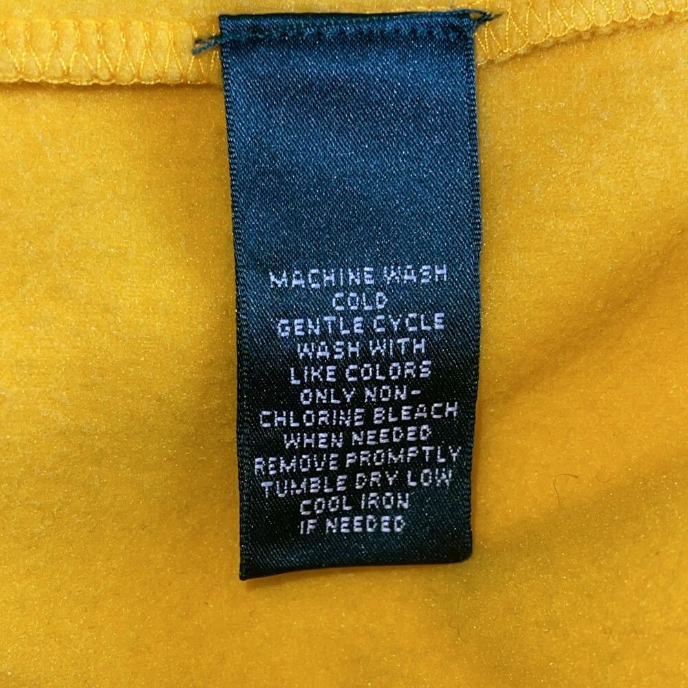 Ralph Lauren LRL Active Women's Fleece Jacket Size L Full Zip Yellow Black - Picture 7 of 7